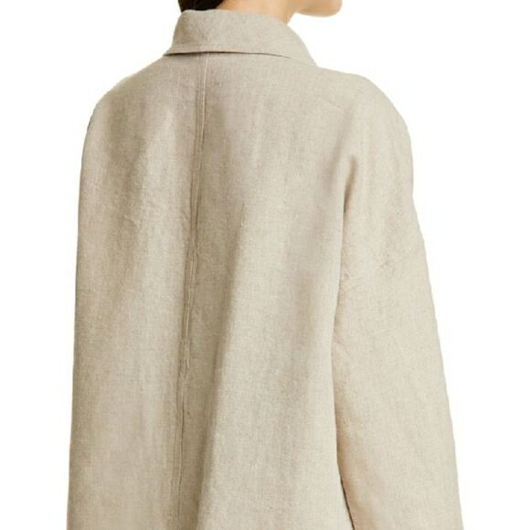 Eileen Fisher women's Petite Organic Linen Jacket medium cream - Picture 3 of 8